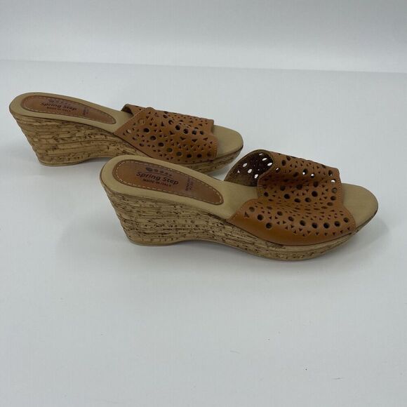 Spring Step Brown Perforated Wedges - Picture 2 of 10
